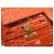 NINE BALMAIN B BUZZ 23 CROCODILE-STYLE LEATHER ORANGE SHOULDER BAG - view 6