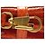 NINE BALMAIN B BUZZ 23 CROCODILE-STYLE LEATHER ORANGE SHOULDER BAG - view 7