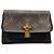 Carteira compacta Monogram Flower preta Louis Vuitton M62578 Monograma