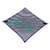 Hermès HERMES CARRE PLISSE TWILL 100% SILK JOURNEY OF H Green Dark purple  ref.1747103