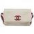 CHANEL Borsa a Spalla Choco Bar Pelle Bianca Oro rosa CC Auth bs18354 Bianco D'oro - vista 13
