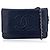 Wallet On Chain Chanel Borsa a tracolla Woc in pelle caviar blu con logo CC
