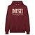 Diesel S-Gir-Hood-Division-Logo Sweatshirt Bordeaux Rosa Baumwolle XL