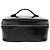 Vanity CHANEL COCO Marca pochette da trucco Pelle verniciata Nera Oro CC Auth 94464 Nero D'oro - vista 2