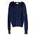 Prada Cashmere-Mink-Kragen-Cardigan Schwarz Marineblau