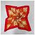 Nina Ricci foulard vintage rosso e dorato in seta D'oro - vista 3