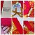 Nina Ricci foulard vintage rosso e dorato in seta D'oro - vista 5