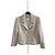 Chanel Tweed-Jacke Größe 38 Beige Aus weiß