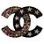 Spilla Chanel CC stelle e glitter resina Multicolore
