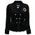 Chanel Ikonische CC-Weizen-Patch-Veloursjacke Schwarz