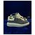 Sneakers Oversized Alexander McQueen Donna 38 Argento Bianco Turchese - vista 3