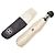 Ein-Touch-Faltregenschirm mit Coco Mark Stickmotiv von Chanel Schwarz Beige - Ansicht 2