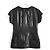 Chanel Otoño 2008 Top Ajustado con Detalle de Botón de Cuero Negro