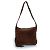 Chanel, borsa tote in suede marrone con logo CC e nappina