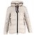 Jaqueta de down acolchoada com zíper Moncler em poliamida bege