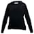 Iris & Ink Pullover mit V-Ausschnitt aus schwarzer Wolle