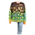 Autre Marque Brown and green all-over printed mohair-blend jumper - size L  ref.1752117