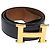 Hermès Cinturón HERMES Constance Cinturón de Cuero 32,3" Negro Oro Auth bs17456 Dorado