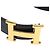 Hermès Cinturón HERMES Constance Cinturón de Cuero 32,3" Negro Oro Auth bs17456 Dorado - vista 2
