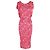 Autre Marque Vestido midi estampado Saloni en viscosa rosa