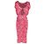 Autre Marque Vestido midi estampado Saloni en viscosa rosa - vista 3