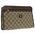 GUCCI GG Supreme Clutch Bag PVC Beige 97 01 037 Auth 95525