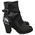 Botines CHANEL T.EU 37 Cuero Negro