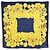 Foulard in seta Chanel in blu navy e giallo - vista 2