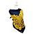 Foulard in seta Chanel in blu navy e giallo - vista 9