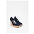 Stuart Weitzman Corkswoon Wedge Pumps in Camoscio Blu Navy - vista 10