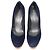 Stuart Weitzman Corkswoon Wedge Pumps in Camoscio Blu Navy - vista 5