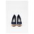 Stuart Weitzman Corkswoon Wedge Pumps in Camoscio Blu Navy - vista 8