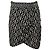 Falda mini con efecto envolvente impresa Ba&Sh Iliade en viscosa negra y blanca Multicolor