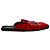 Mule piatte ricamate Dolce & Gabbana in velluto rosso