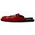 Mule piatte ricamate Dolce & Gabbana in velluto rosso - vista 3