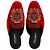 Mule piatte ricamate Dolce & Gabbana in velluto rosso - vista 5