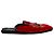 Mule piatte ricamate Dolce & Gabbana in velluto rosso - vista 8