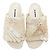 Sandali con piattaforma in pelle beige con frange Jil Sander
