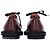 Scarpe Derby stringate Dries Van Noten in pelle bordeaux - vista 4