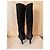 Bottes Gucci en cuir et fourrure noires - vue 12