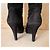 Bottes Gucci en cuir et fourrure noires - vue 13