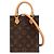 Borsa Petite Sac Plat Monogramma Louis Vuitton Marrone
