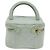 CHANEL Matelassé Vanity Pouch Cosmetico in Pelle di Agnello Blu Oro CC Auth yk15445 D'oro - vista 2