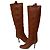 Botas Christian Dior Cannage de piel de ternera Camello