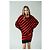 Rot und schwarzes asymmetrisches Kleid Herbst Winter 2009/2010 ALEXANDER McQUEEN Mehrfarben - Ansicht 6