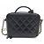 CHANEL VANITY LOGO CC KAVIARLEDER HANDTASCHE Schwarz - Ansicht 2