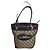 Borsa Gucci in tela e pelle marrone