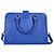 Borsa Tote Baby Monogram di Saint Laurent in pelle blu - vista 3