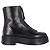 As botas ankle chunky com zíper frontal em couro preto da The Row