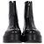 As botas ankle chunky com zíper frontal em couro preto da The Row - vista 3